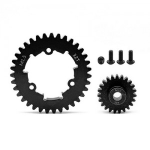 STEEL SPUR GEAR - 32T M1.5 W/ PINION GEAR 20 - 30T For 1/5 TRAXXAS XRT / X-MAXX 6S 8S MONSTER - 32T W/ 23T - TRXM32T23T