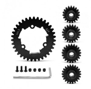 STEEL SPUR GEAR - 32T M1.5 W/ PINION SET 1/5 TRAXXAS XRT / X-MAXX 6S 8S MONSTER - 32T W/ 19-22T - TXM032TS1922T