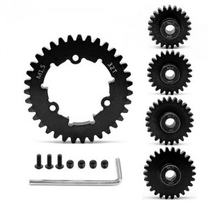 STEEL SPUR GEAR - 32T M1.5 W/ PINION SET 1/5 TRAXXAS XRT / X-MAXX 6S 8S MONSTER - 32T W/ 23-26T - TXM032TS2326T