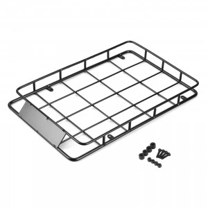 Metal Camel Cup Luggage Carrier Roof Rack For 1/10 Axial SCX10 I II II / Traxxas TRX-4 RC Crawler - 230 x 147mm - RR230147/BK