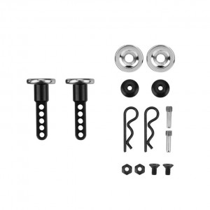 Magnet Front & Rear Extended Body Post Mounts For 1/10 RC AXIAL RACING SCX-10 II III Crawler - SCX-BP27/BK