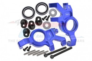 GPM TXM021LN ALUMINUM 7075 FRONT OVERSIZED STEERING BLOCKS 7737X TRAXXAS 1/5 X-MAXX 6S / 1/6 XRT 8S - BLUE - TXM021LN-B