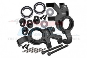 GPM TXM021LN ALUMINUM 7075 FRONT OVERSIZED STEERING BLOCKS 7737X TRAXXAS 1/5 X-MAXX 6S / 1/6 XRT 8S - TXM021LN-BK