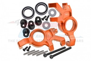 GPM TXM021LN ALUMINUM 7075 FRONT OVERSIZED STEERING BLOCKS 7737X TRAXXAS 1/5 X-MAXX 6S / 1/6 XRT 8S - ORANGE - TXM021LN-OR