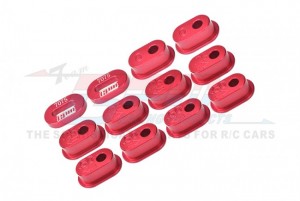 GPM MX010 ALUMINUM 7075-T6 CHAIN TENSION ADJUSTER SET  LOSI 1/4 PROMOTO-MX MOTORCYCLE - RED - MX010-RE