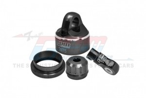 GPM MXDP ALUMINUM 7075 SHOCK CAP AND SHOCK END SET LOS263008 RC LOSI 1/4 PROMOTO-MX MOTORCYCLE LOS06000 - BLACK - MXDP-BK