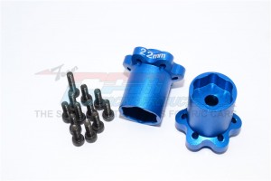 ALUMINIUM 2.2 WHEEL HUB ADAPTERS  (22MM THICKNESS) AXIAL YETI ROCK RACER - YT022C-B