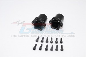 ALUMINIUM 2.2 WHEEL HUB ADAPTERS  (22MM THICKNESS) AXIAL YETI ROCK RACER - YT022C-BK