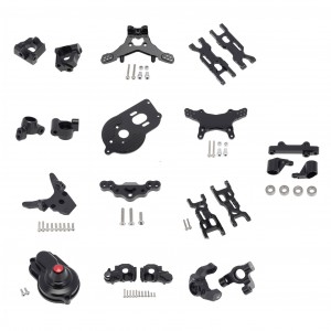 Aluminum Full Upgrade Set For TEAM LOSI 1/18 2WD MINI-T 2.0 STADIUM TRUCK LOS01015 - BLACK - RS-FULLMI/BK