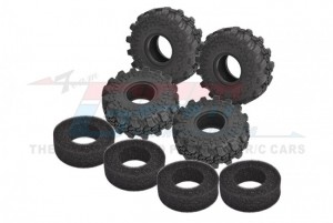 GPM TRX4MZSP12141.0 INCH HIGH ADHESIVE CRAWLER RUBBER TIRES 60mm x 25mm For 1/18 RC TRAXXAS TRX4-M Crawler - TRX4MZSP1214-BK