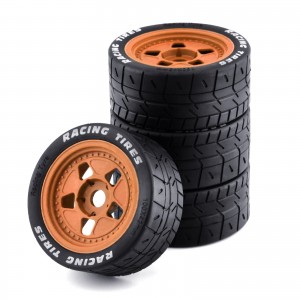 Rubber Tire And Rim Set 17mm Hex 100x43mm For ARRMA 1/7 Infraction Felony Limitless 6S BLX - YELLOW - WH1710043/YE