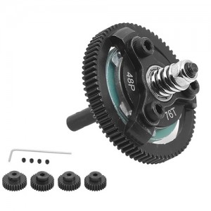 Steel Spur Gear Slipper Clutch 48P 72T / 76T / 83T / 86T / 90T W/ Pinion Gear Set For TRAXXAS SLASH VXL BANDIT RUSLTER STAMPEDE - 76T W/ PINION GEAR - TRX-4876TAPG