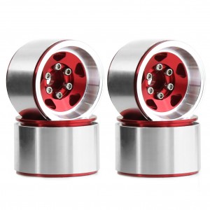 Aluminum 1.0 Inch 28 x 18mm Metal Beadlock Wheel Hub Wheel Rim 1/18 TRAXXAS TRX-4M 1/24 AXIAL SCX24 CRAWLER - RED - WH2818C-RE
