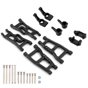 Nylon Front And Rear Suspension Arm Front Steering Arm C-Hub With Rear Hub For 1/10 RC Traxxas Slash 2WD VXL - TRX-3632/BK