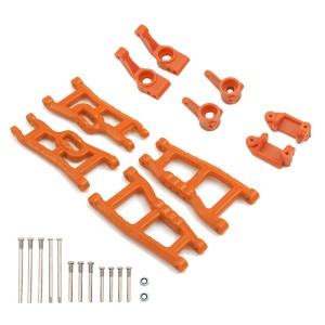 Nylon Front And Rear Suspension Arm Front Steering Arm C-Hub With Rear Hub For 1/10 RC Traxxas Slash 2WD VXL - ORANGE - TRX-3632/OR