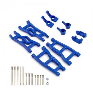 Nylon Front And Rear Suspension Arm Front Steering Arm C-Hub With Rear Hub For 1/10 RC Traxxas Slash 2WD VXL - BLUE - TRX-3632/BU