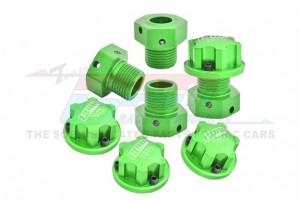 GPM MAK010 ALUMINUM 7075 17mm WHEEL HEX & WHEEL LOCK NUTS ARRMA KRATON NOTORIOUS FIRETEAM OUTCAST 6S BLX - GREEN - MAK010-G
