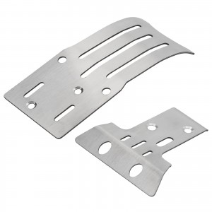 Stainless Steel Front & Rear Chassis Skid Plate For TAMIYA 1/10 BBX BB-01 Buggy - BBX-01FR