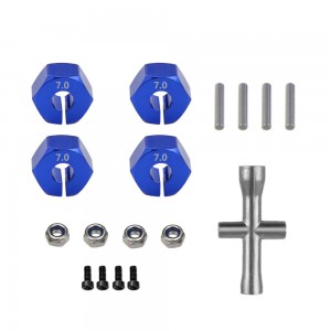 Aluminum 12 X 7mm Hex Adaptor For TRAXXAS 1/10 SLASH 4X4 VXL 2WD RUSLTER TRUCK - TRX-1654/BU