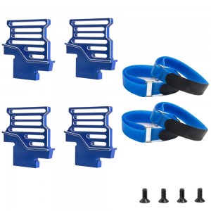 Aluminum Battery Hold-Down Mounts With Magic Strip 7833 1/6 RC TRAXXAS XRT MONSTER 8S 78086-4 - BLUE - TRX-7833/BU