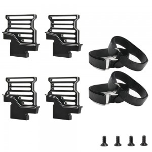 Aluminum Battery Hold-Down Mounts With Magic Strip 7833 1/6 RC TRAXXAS XRT MONSTER 8S 78086-4 - BLACK - TRX-7833/BK