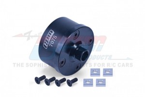 GPM LMT011 MEDIUM CARBON STEEL ALUMINIUM 7075 FRONT / MIDDLE / REAR DIFF CASE LOS242035 LOSI 1/8 LMT 4WD SOLID AXLE MONSTER - BLACK - LMT011-BK