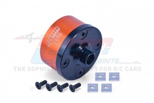 GPM LMT011 MEDIUM CARBON STEEL ALUMINIUM 7075 FRONT / MIDDLE / REAR DIFF CASE LOS242035 LOSI 1/8 LMT 4WD SOLID AXLE MONSTER - ORANGE - LMT011-OR
