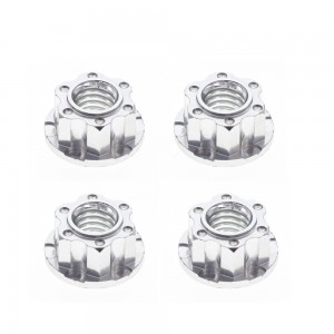 Aluminum M4 Wheel Lock Nuts For 1/10 RC Drift Touring Car Crawler Truck SCX10 TRX-4 - AS-LN01/SI
