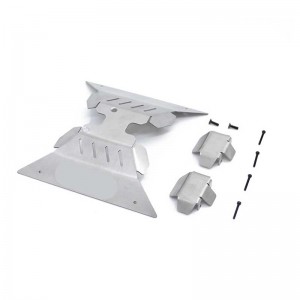 Stainless Steel Center Chassis & Portal Axle Protector Skid Plate 1/10 AXIAL RACING CAPRA 1.9 UTB AXI03004 - TZP-CAPRA