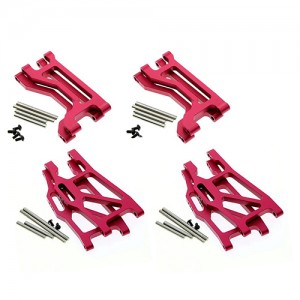 Aluminum Front & Rear Upper Lower Suspension Arm 8998 8999 For 1/10 RC TRAXXAS MAXX MONSTER 89086-4 - RED - TRX-89988999/RE