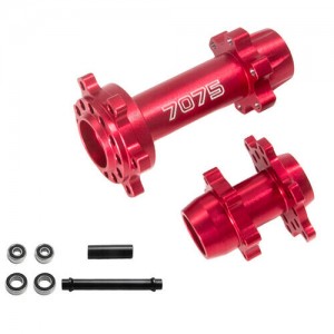 ALUMINUM 7075 F & R WHEEL HUB HEX LOS262012  LOS262013 FOR LOSI 1/4 PROMOTO-MX MOTORCYCLE LOS06000 - RED - RS-LOS262012/RE