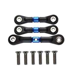 Aluminum Steering Link Servo Rod Set For 1/10 RC Tamiya TT-02 TT-02T Car - BLUE - TT02-160/BU