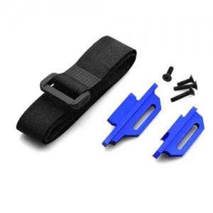 Aluminium LCG Battery Strap Mount 7426 1/10 RC Car Slash 4x4 LCG / Ford Fiesta - BLUE - TRX-7426/BU