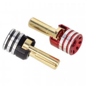 Aluminum Brass Heatsink Banana Bullet & Grips Plug 3.5mm / 4mm / 5mm 1pair - RS-BP50