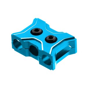 Aluminum ESC Motor 12 - 14 AWG 4mm Wire Fixed Guard Clamp Clip For 1/8 1/10 RC Car - BLUE - RS-WFM01/BU