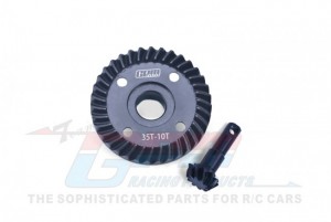 GPM TRX41035T 40Cr STEEL DIFF BEVEL GEAR 35T & PINION GEAR 10T 8279 TRAXXAS 1/10 ELECTRIC 4WD TRX-4 TRX-6 Crawler - TRX41035T-BK