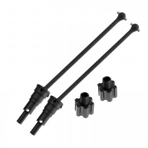 Steel CVD Driveshaft +10mm Hex Hub 7750X 7768R For TRAXXAS 1/5 X-MAXX 8S MONSTER - BLACK - TRX-77507768/BK