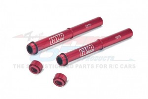 GPM MX142 ALUMINUM 7075 FORK TUBE SET LOS263005 FOR LOSI 1/4 PROMOTO-MX MOTORCYCLE LOS06000 - RED - MX142-R