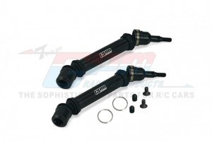 GPM MGO102R MEDIUM CARBON STEEL ALUMINIUM REAR CVD DRIVE SHAFT AR310864 AR310784 FOR ARRMA 1/10 GORGON 4X2 MEGA 550 MONSTER - BLACK - MGO102R-BK