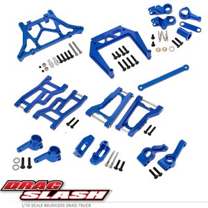 FULL COMBO ALUMINIUM UPGRADE PARTS SET FOR TRAXXAS 1/10 C10 DRAG SLASH 94076-4 - COMBO-DS/BU