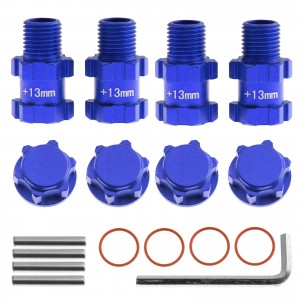 Aluminum Wheel Hex Adapter Convertor 14 to 17mm + 13mm Offset AR310779 For ARRMA 1/10 BIG ROCK GRANITE SENTON VORTEKS - BLUE - RS-AR310779/BU