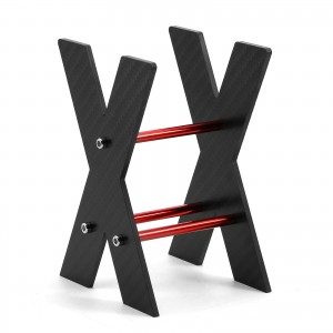 Carbon Fiber Setting Stand Pit Stand For 1/10 Onroad Crawler Rally Truck - RED - ST19/RE