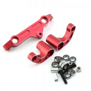 Aluminum Steering Bellcrank Set ARA340153 For ARRMA 1/5 KRATON OUTCAST 8S BLX BUGGY - RED - RS-ARA340153/RE