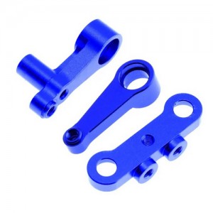 ALUMINUM STEERING ASSEMBLY For TAMIYA 1/10 RC BBX BB-01 BUGGY 58719 - BLUE - BB01-06/BU
