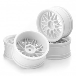 BBS Plastic Rim Set 52 x 26mm For 1/10 TAMIYA TT01 TT02 HPI RACING RS4 SPORT 3 Car - WH5226B/WI