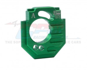 Aluminum 7075 Adjustable Motor Mount ARA320744 For ARRMA 1/18 Granite Grom MONSTER ARA2102 / TYPHON GROM ARA2106 - GREEN - MGG018-G