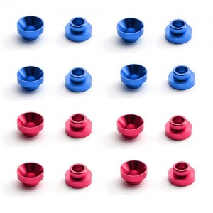 Aluminum M3 Servo Washer Spacer Gasket Set Blue & Red 16pcs For Universal Servo Futaba Sanwa Hitec Savox - SWS01