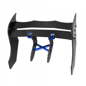 Carbon Fiber Adjust Wing Spoiler W/ Support Brace For 1/7 RC ARRMA LIMITLESS V2 Roller ARA7116V2 - RS-ARA480026/BU