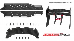 Combo Set Front Splitter Side Skirt Wing Spoiler Set For ARRMA 1/7 LIMITLESS V2 ROLLER 6S BLX - RED - RS-ARA320525/RE