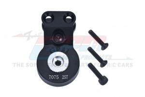 GPM MGO023T ALUMINUM 7075 SERVO SAVER STEERING 25T W. BUILT-IN SPRING ARA340192 ARRMA 1/10 GORGON 4X2 MEGA 550 MONSTER ARA3230ST1 - BLACK - MGO025T-BK